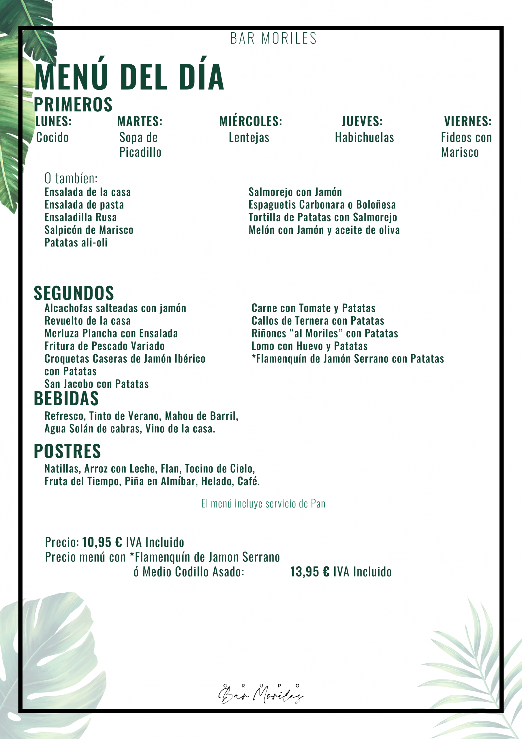 BM 013 (Menu del Día)