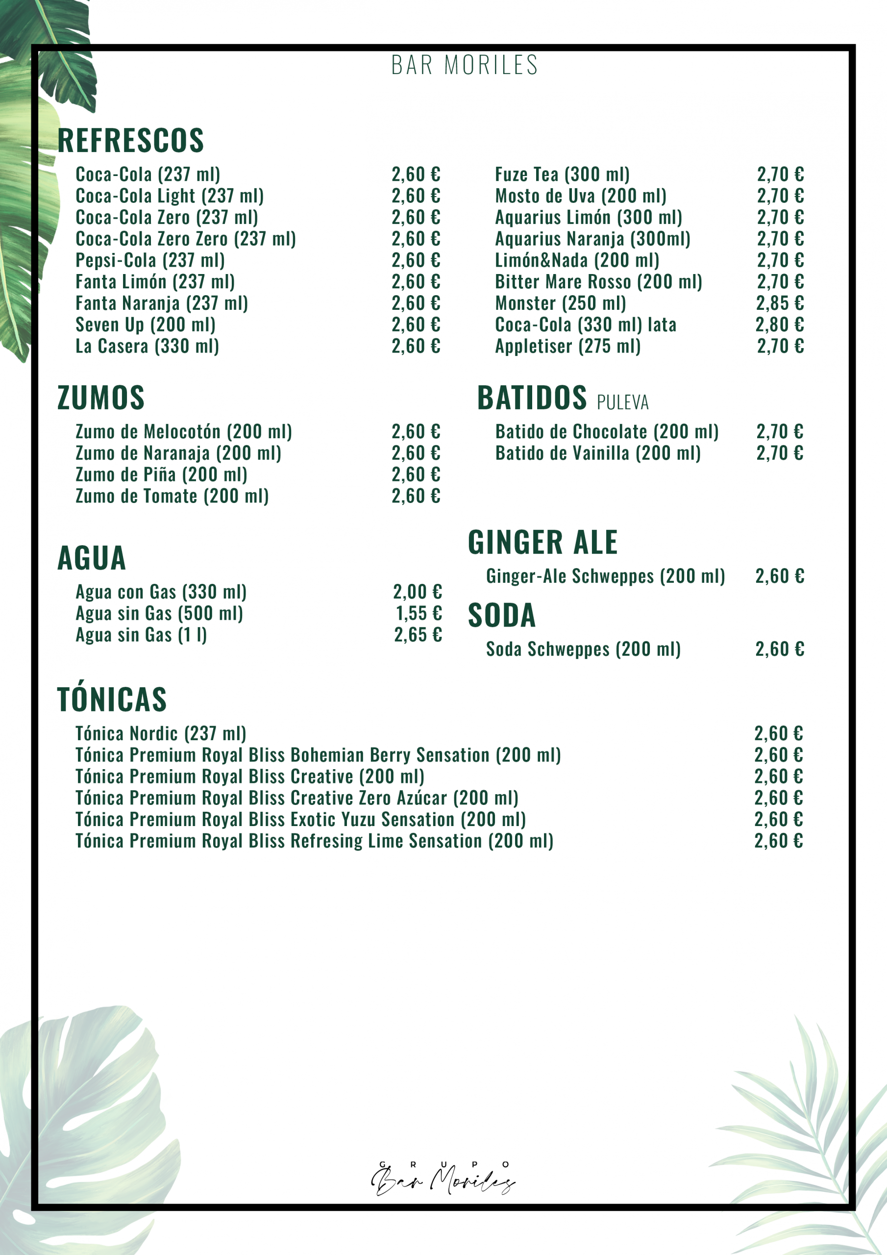 BM 016 (Refrescos y Tónicas)