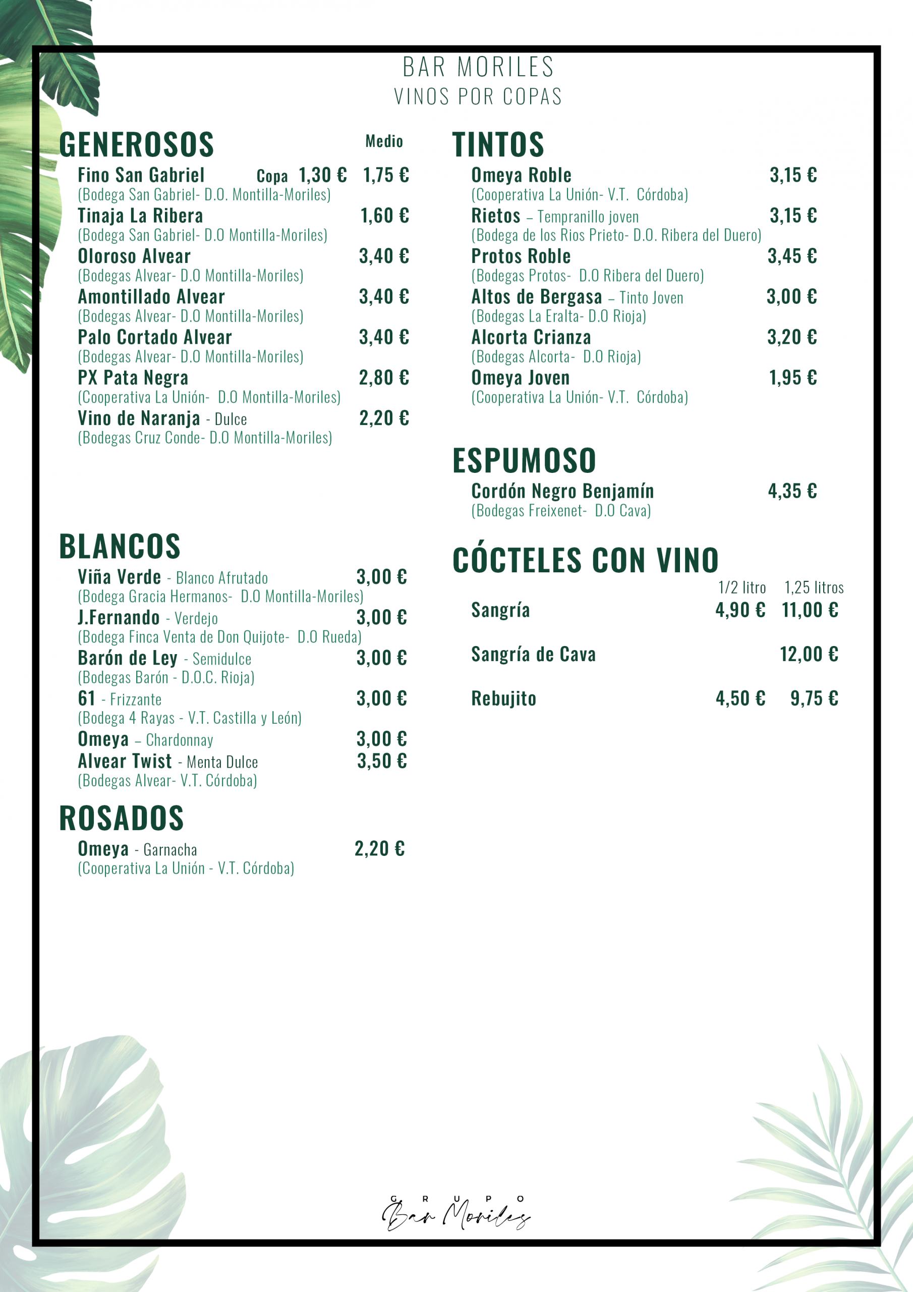 BM 019 (Vinos por Copa)