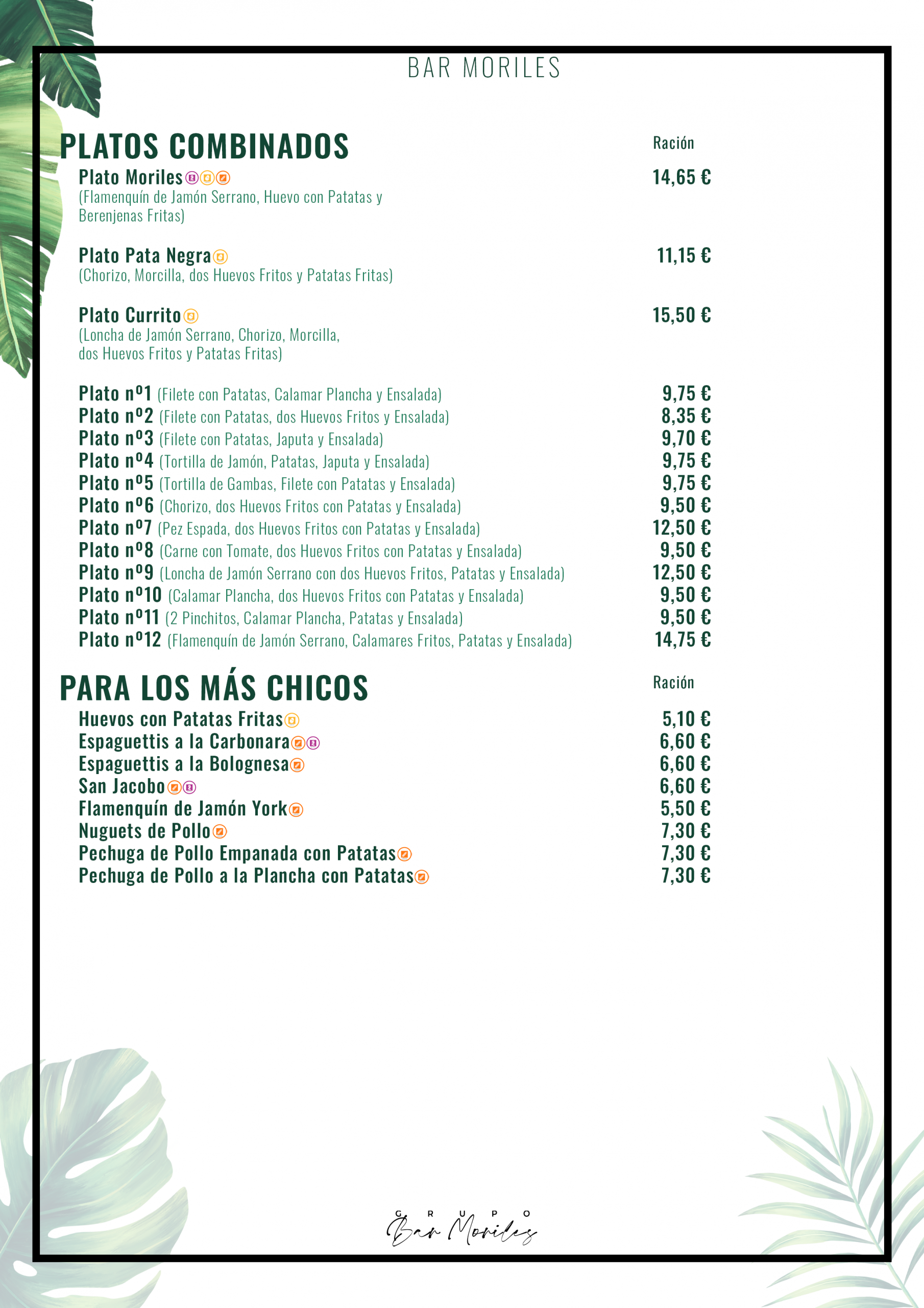 BM 010 (Platos Combinados y Niños)