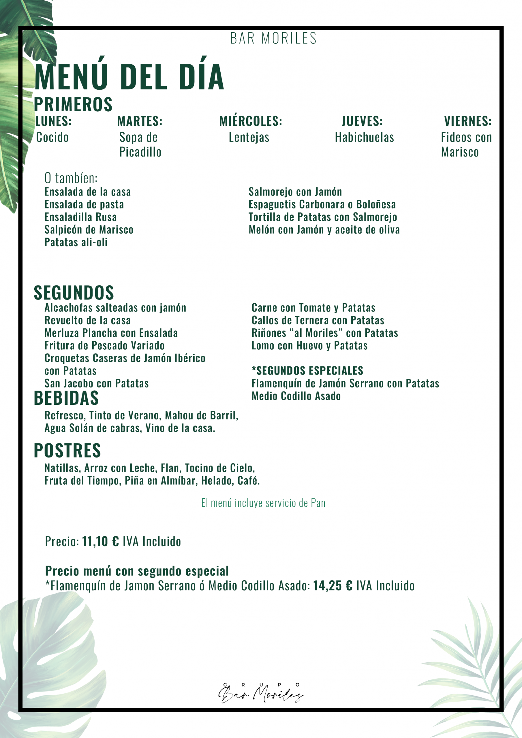 BM 013 (Menu del Día)