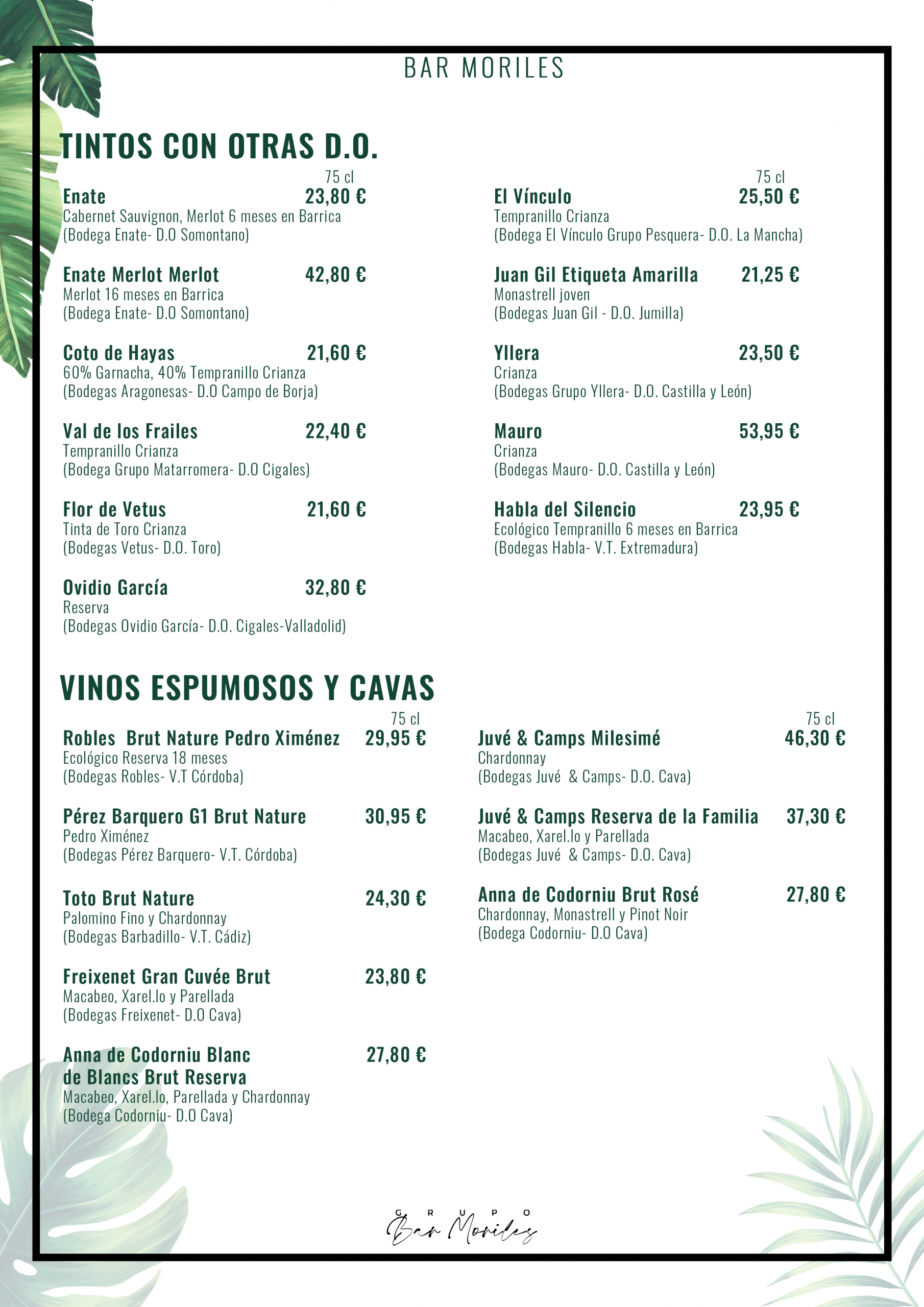 BM 024 (Vinos otras DO y Espumosos)